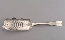 Fish Slice, c. 1824. Creator: Samuel Kirk (American, 1793-1872)