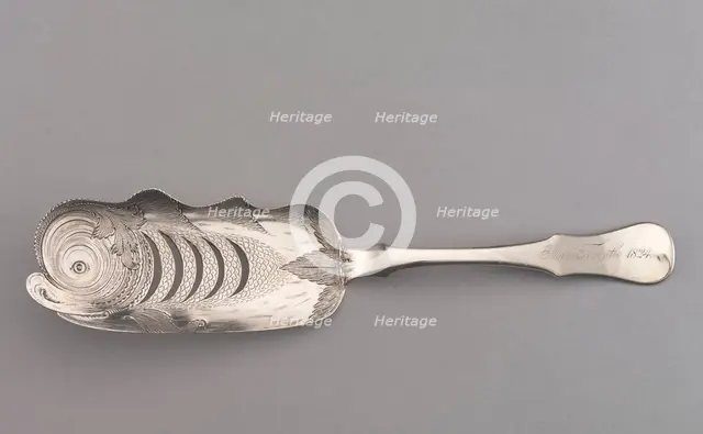 Fish Slice, c. 1824. Creator: Samuel Kirk (American, 1793-1872).