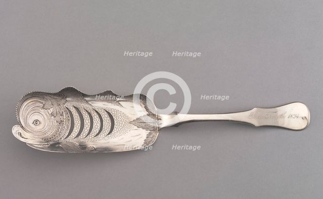 Fish Slice, c. 1824. Creator: Samuel Kirk (American, 1793-1872).