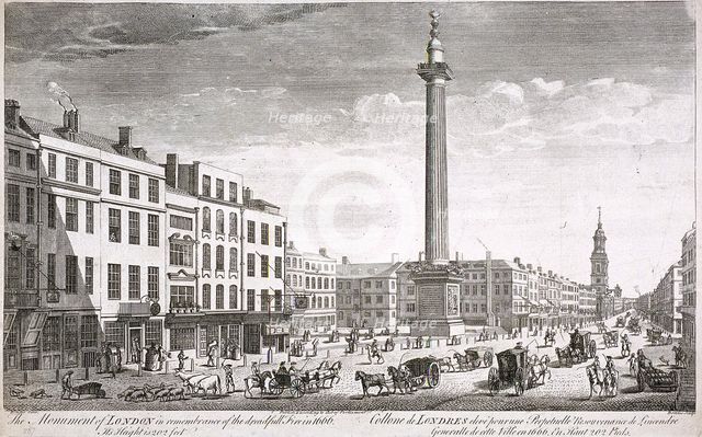 Fish Street Hill, London, c1750. Artist: Thomas Bowles