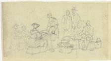 Fishmarket Scene, n.d. Creator: William Henry Pyne