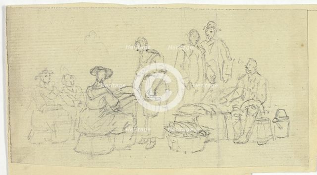 Fishmarket Scene, n.d. Creator: William Henry Pyne.
