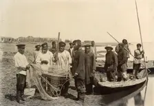 Fishmen on the Lake Zaisan, 1909. Creator: Nikolai Georgievich Katanaev