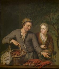 Fishmonger, 1717. Creator: Willem van Mieris