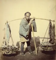 Fishmonger, 1866-1867. Creator: Felice Beato