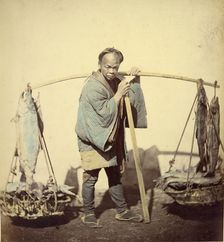 Fishmonger, 1866-1867. Creator: Felice Beato