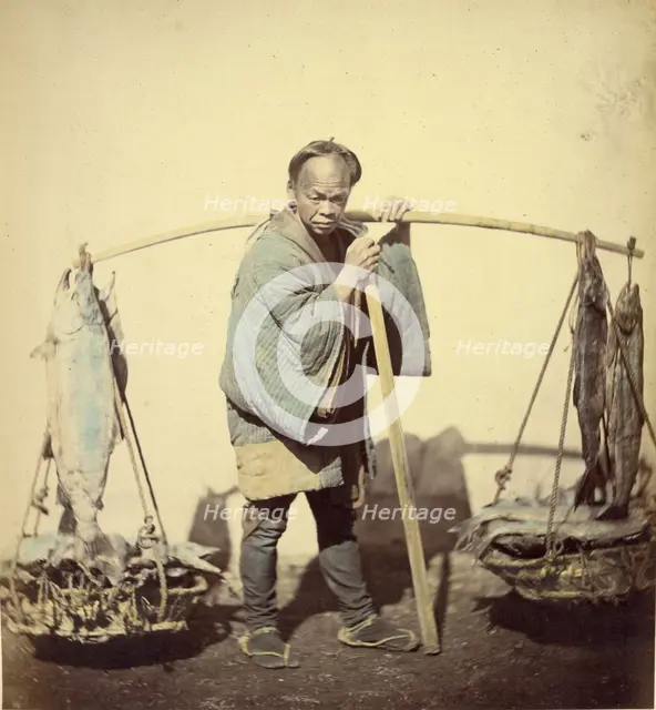 Fishmonger, 1866-1867. Creator: Felice Beato.