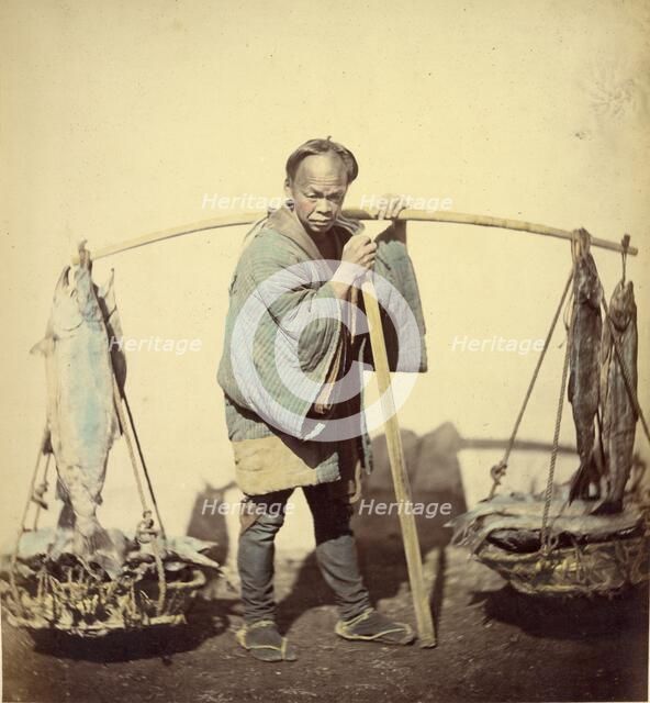 Fishmonger, 1866-1867. Creator: Felice Beato.