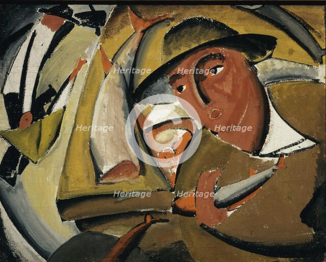 Fishmonger, 1911. Creator: Tatlin, Vladimir Evgraphovich (1885-1953).