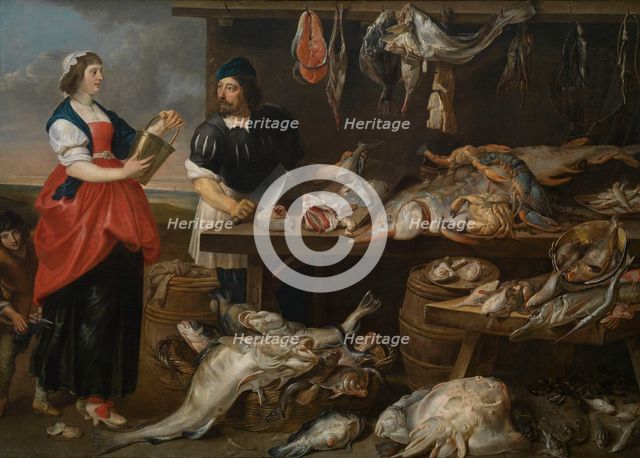 Fishmonger's Stall, 1640. Creator: Adriaen van Utrecht.