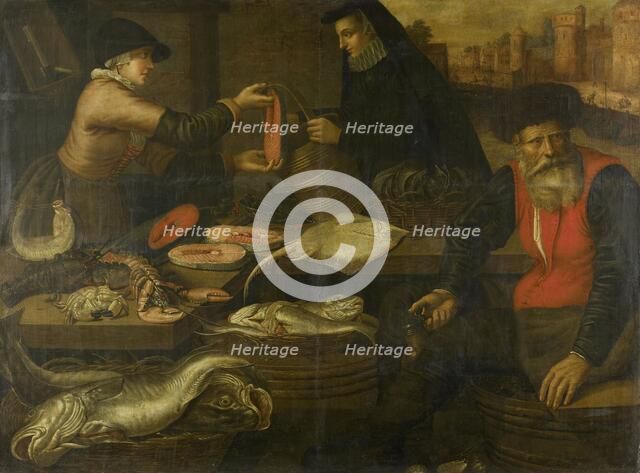 Fishmongers, 1617. Creator: Jacob van Nieulandt.