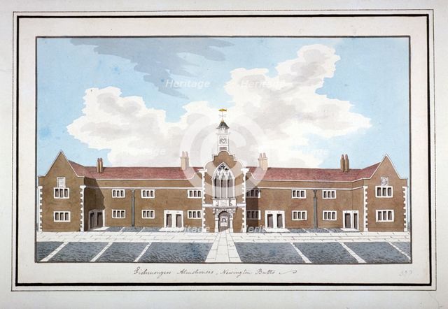 Fishmongers' Almshouses, Southwark, London, c1850. Artist: Anon