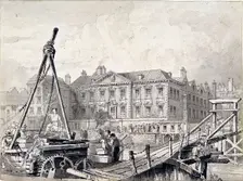 Fishmongers Hall, Thames Street, London, c1827. Artist: William Henry Bartlett