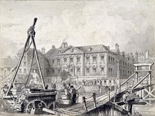 Fishmongers Hall, Thames Street, London, c1827. Artist: William Henry Bartlett