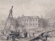 Fishmongers Hall from north east, London, c1835. Artist: John Woods