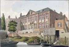 Fishmongers Hall from the River Thames, London, c1810. Artist: George Shepherd