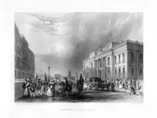 Fishmongers Hall, London, 19th century.Artist: J Woods
