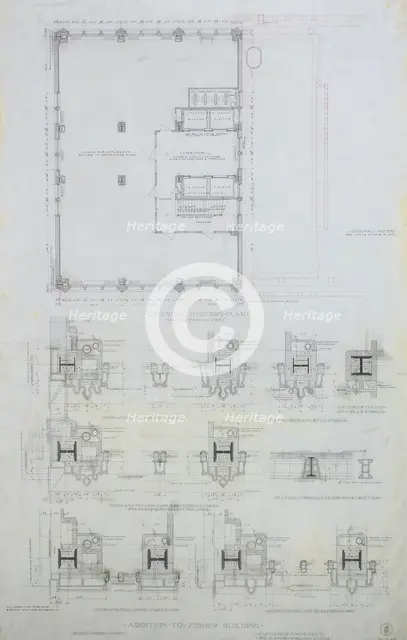 Fisher Building Addition, Chicago, Illinois, Detail, 1890. Creator: Peter Joseph Weber.