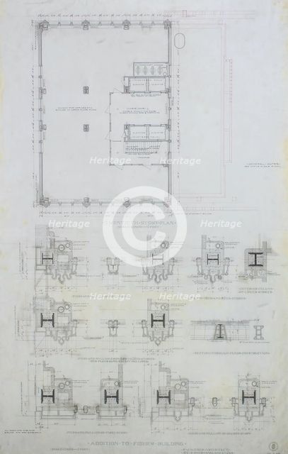 Fisher Building Addition, Chicago, Illinois, Detail, 1890. Creator: Peter Joseph Weber.