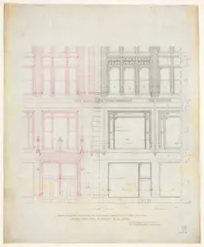 Fisher Building Addition, Chicago, Illinois, Elevation, 1890. Creator: Peter Joseph Weber