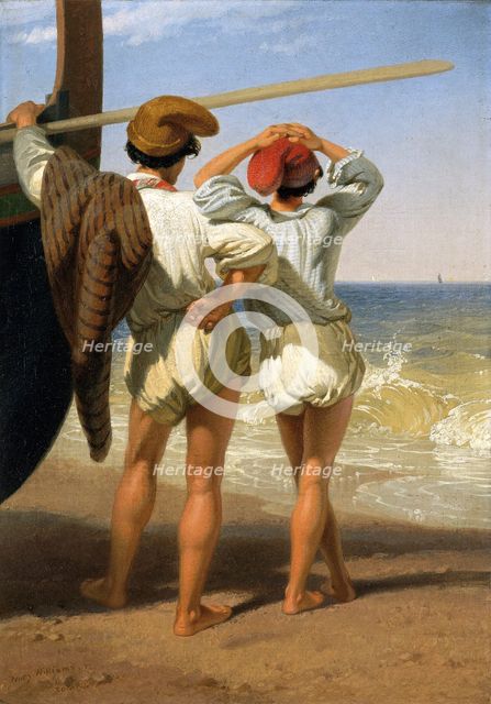 'Fisher boys', 1820-1885. Creator: Penry Williams.