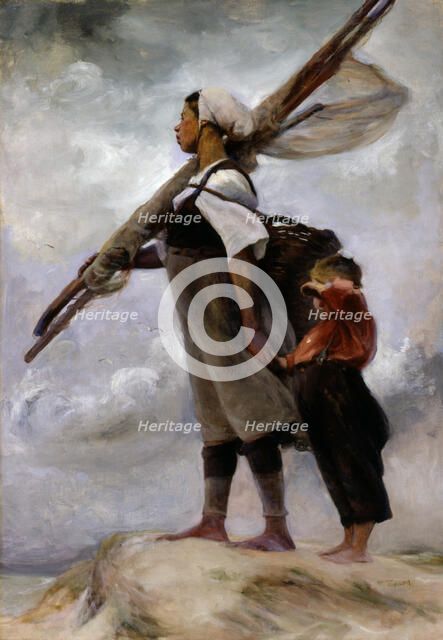 Fisher Girl of Picardy, 1889. Creator: Elizabeth Nourse.