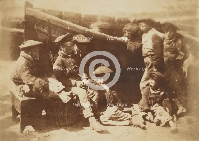 Fisher Laddies, Newhaven, 1843-1847. Creator: Hill & Adamson.