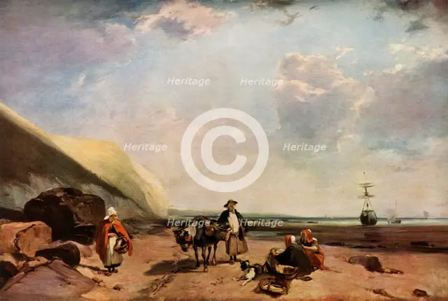 'Fisherfolk on the Coast of Normandy, France', c1824, (1934).  Creator: Richard Parkes Bonington.