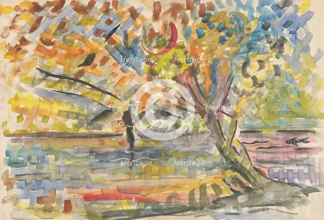 Fisherman, 1935-1944. Creator: Arnold Peter Weisz-Kubincan.