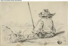Fisherman on Bank, n.d. Creator: Jacob van Strij