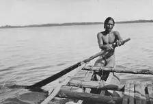 Fisherman on his Canoe c1890, (1910). Artist: Alfred William Amandus Plate