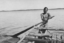Fisherman on his Canoe c1890, (1910). Artist: Alfred William Amandus Plate