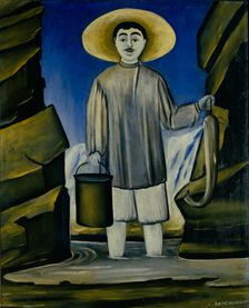 Fisherman among the rocks, 1906. Artist: Pirosmani, Niko (1862-1918)