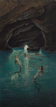 Fisherman and Mermaids in the blue Grotto on Capri