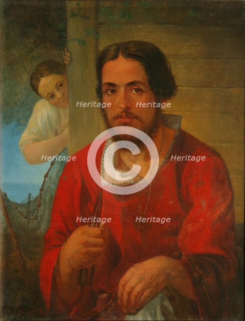 Fisherman. Artist: Zakharov (Chechenets), Pyotr Zakharovich (1816-1846)