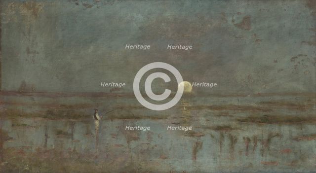 Fisherman by the Moonrise, 1885-1890. Creator: Ladislav Mednyanszky.