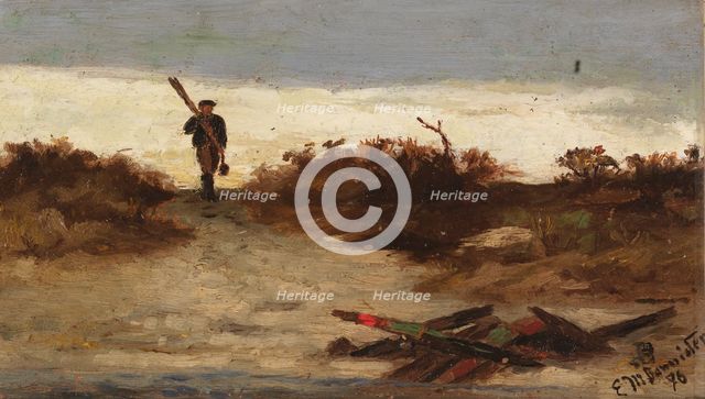 Fisherman by Water, 1886. Creator: Edward Mitchell Bannister.