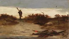 Fisherman by Water, 1886. Creator: Edward Mitchell Bannister