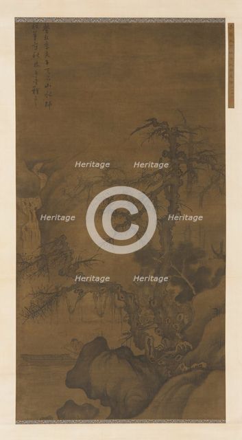 Fisherman Boating under Winter Trees, Ming dynasty, (15th century?). Creator: Unknown.