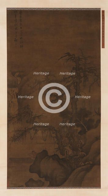 Fisherman Boating under Winter Trees, Ming dynasty, (15th century?). Creator: Unknown.