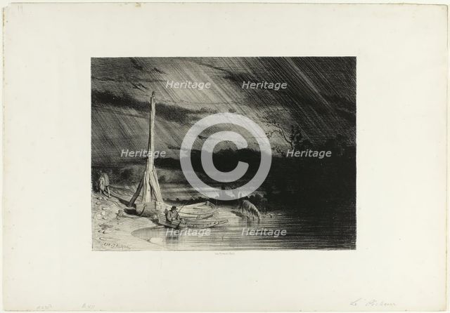 Fisherman, c. 1844. Creator: Charles Emile Jacque.