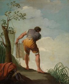 Fisherman casting nets, 1785. Creator: Zacarias Gonzalez Velazquez