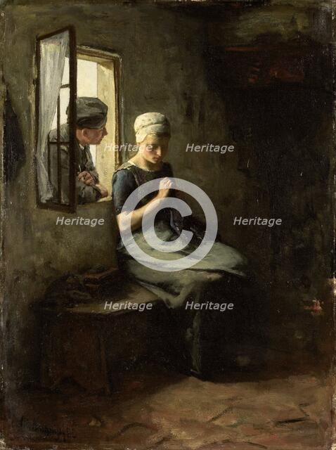 Fisherman courting, 1880.  Creator: Albert Neuhuys.