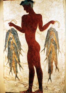 Fisherman fresco from the island of Thera (Thira)