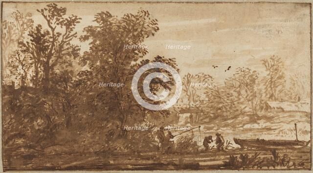 Fisherman in a River Landscape. Creator: Allart van Everdingen.