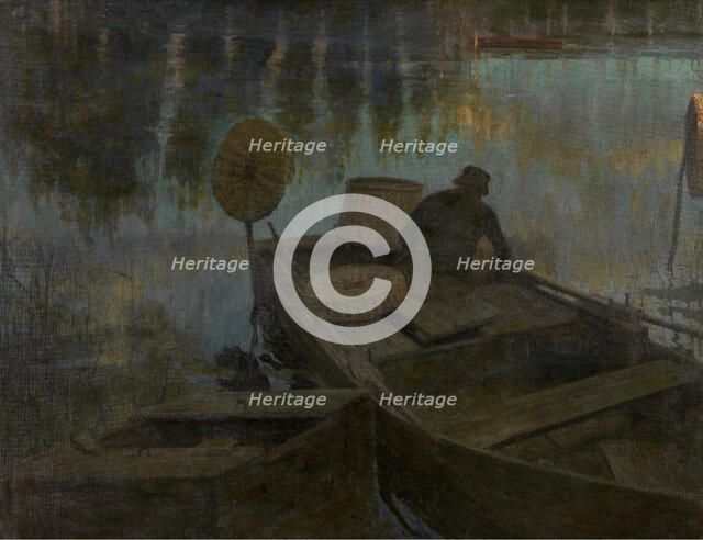 Fisherman in the Moonlight, c1890s. Creator: Charles Mertens.