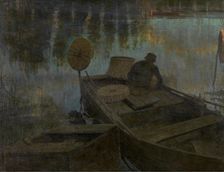 Fisherman in the Moonlight, c1890s. Creator: Charles Mertens