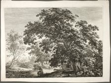 Fisherman in Wooded Landscape, n.d. Creator: Carl Wilhelm Kolbe the elder