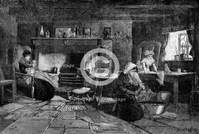 Fisherman's cottage in the Isle of Man, 1881. Creator: Unknown.