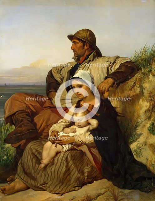 Fisherman's Family, 1848. Creator: Louis Gallait.